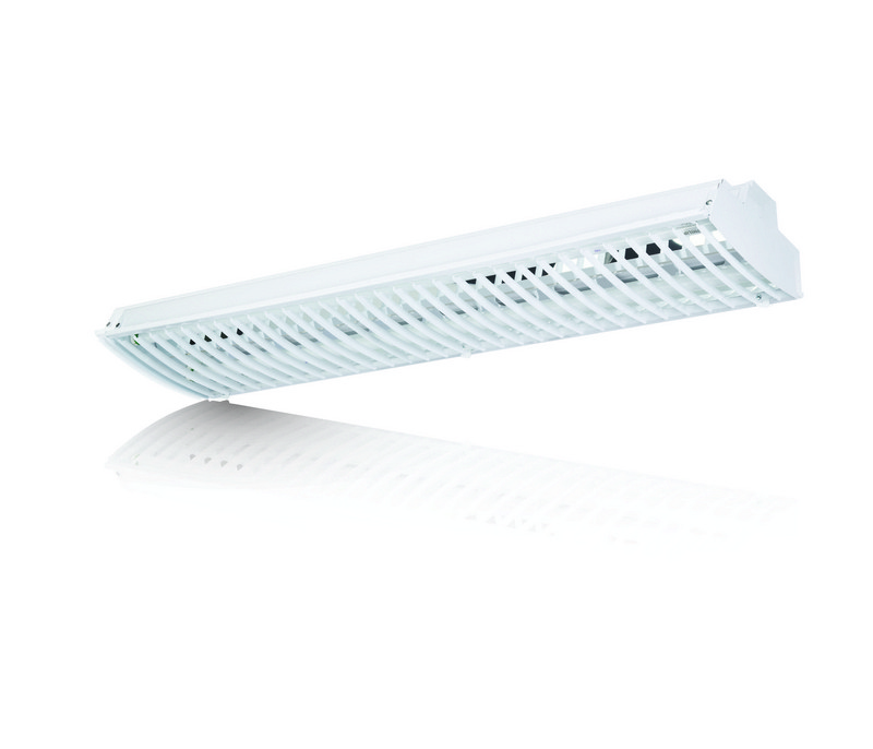 The ILX & ILU are cross baffled aesthetic pleasing fluorescent High-Bays with optional up-light component available with 2 lamps T5 or T8.